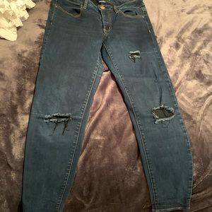 AEO Distressed blue jean sz regular 12!